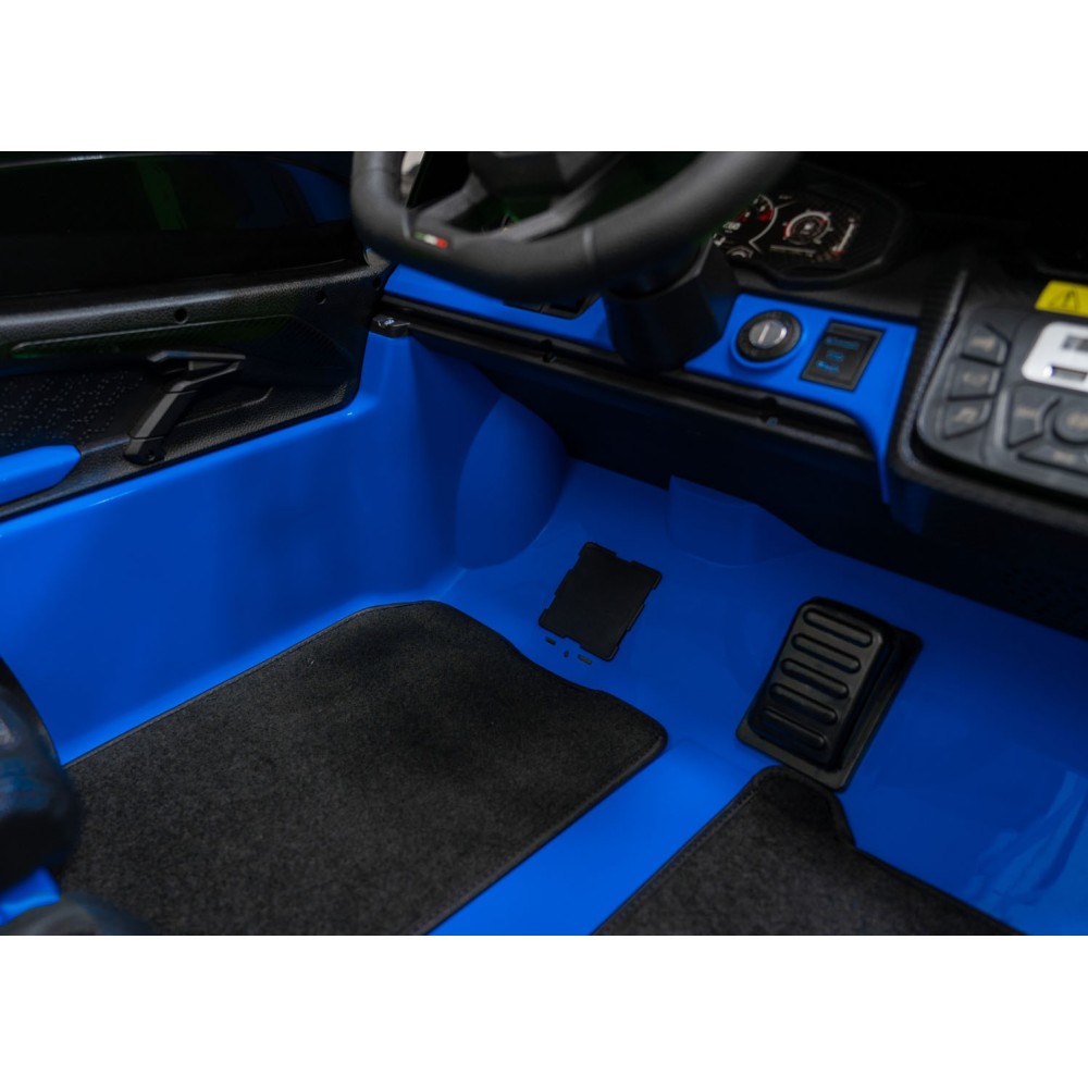 JOKO Elektrické autíčko Lamborghini Revuelto XL 4x4 24V, Dvojmiestne Kožené sedadlo, Penové kolesá, FM rádio, Nosnosť 60kg, modr
