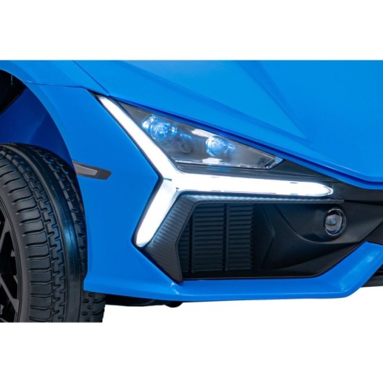 JOKO Elektrické autíčko Lamborghini Revuelto XL 4x4 24V, Dvojmiestne Kožené sedadlo, Penové kolesá, FM rádio, Nosnosť 60kg, modr