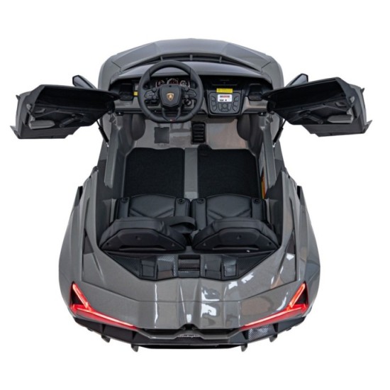 JOKO Elektrické autíčko Lamborghini Revuelto XL 4x4 24V, Dvojmiestne Kožené sedadlo, Penové kolesá, FM rádio, Nosnosť 60kg, sivé