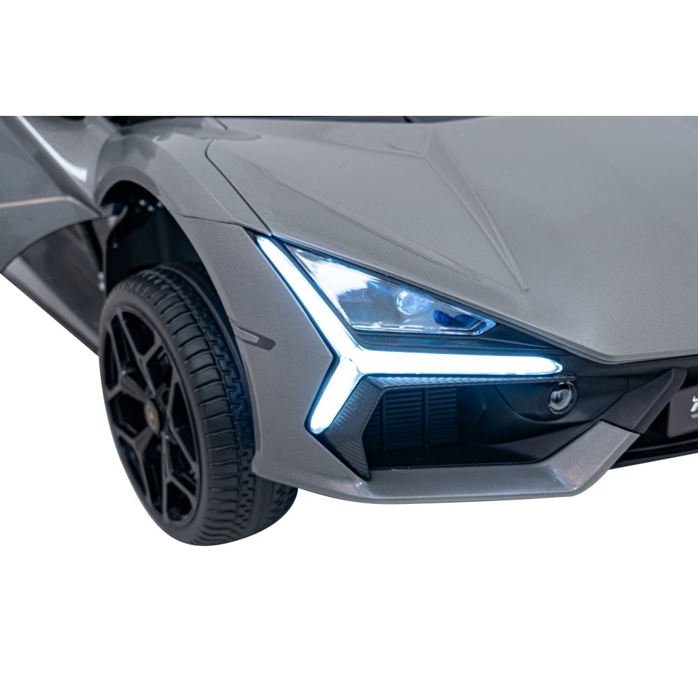 JOKO Elektrické autíčko Lamborghini Revuelto XL 4x4 24V, Dvojmiestne Kožené sedadlo, Penové kolesá, FM rádio, Nosnosť 60kg, sivé