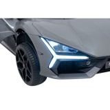 JOKO Elektrické autíčko Lamborghini Revuelto XL 4x4 24V, Dvojmiestne Kožené sedadlo, Penové kolesá, FM rádio, Nosnosť 60kg, sivé