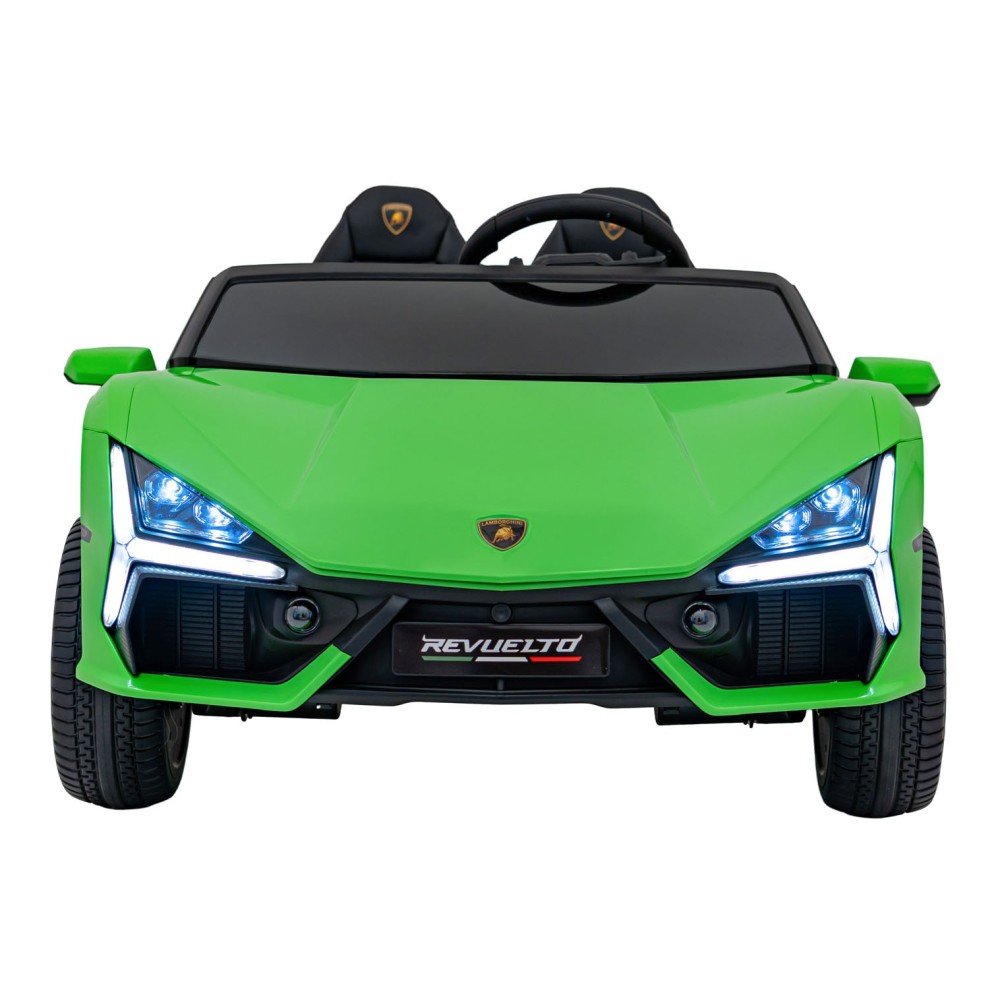 JOKO Elektrické autíčko Lamborghini Revuelto XL 4x4 24V, Dvojmiestne Kožené sedadlo, Penové kolesá, FM rádio, Nosnosť 60kg, zele