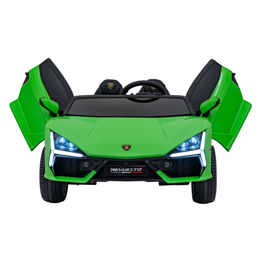 JOKO Elektrické autíčko Lamborghini Revuelto XL 4x4 24V, Dvojmiestne Kožené sedadlo, Penové kolesá, FM rádio, Nosnosť 60kg, zele