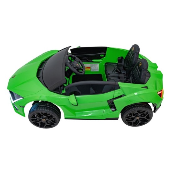 JOKO Elektrické autíčko Lamborghini Revuelto XL 4x4 24V, Dvojmiestne Kožené sedadlo, Penové kolesá, FM rádio, Nosnosť 60kg, zele