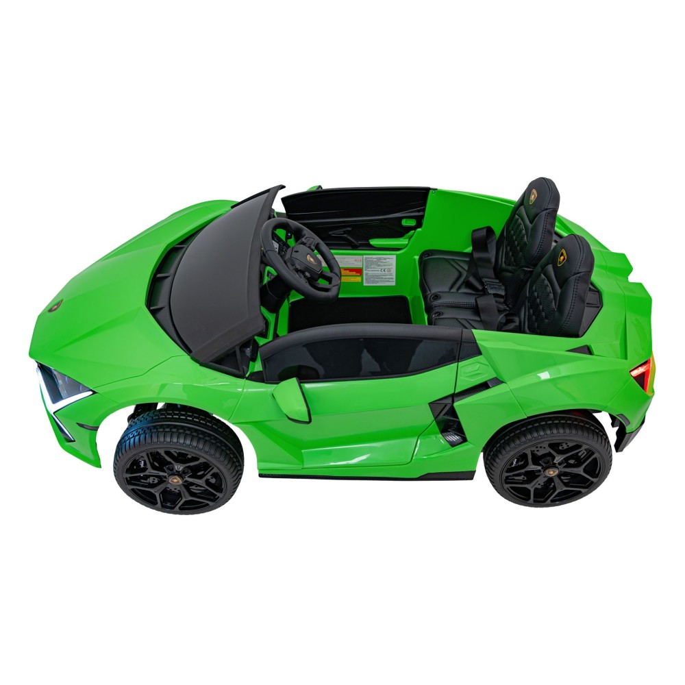 JOKO Elektrické autíčko Lamborghini Revuelto XL 4x4 24V, Dvojmiestne Kožené sedadlo, Penové kolesá, FM rádio, Nosnosť 60kg, zele