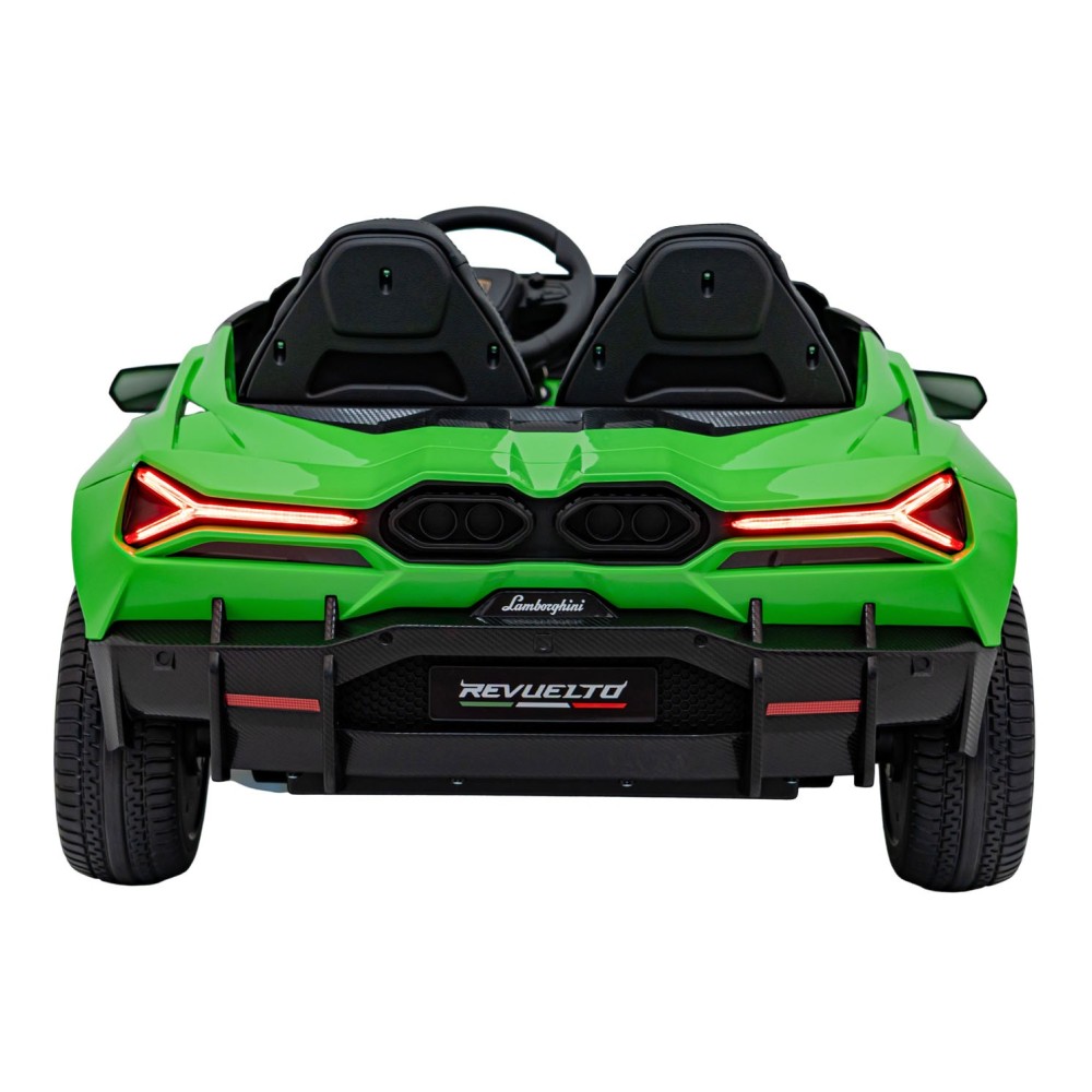 JOKO Elektrické autíčko Lamborghini Revuelto XL 4x4 24V, Dvojmiestne Kožené sedadlo, Penové kolesá, FM rádio, Nosnosť 60kg, zele