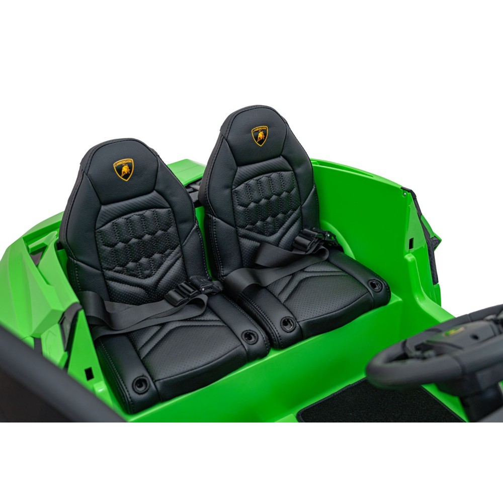 JOKO Elektrické autíčko Lamborghini Revuelto XL 4x4 24V, Dvojmiestne Kožené sedadlo, Penové kolesá, FM rádio, Nosnosť 60kg, zele