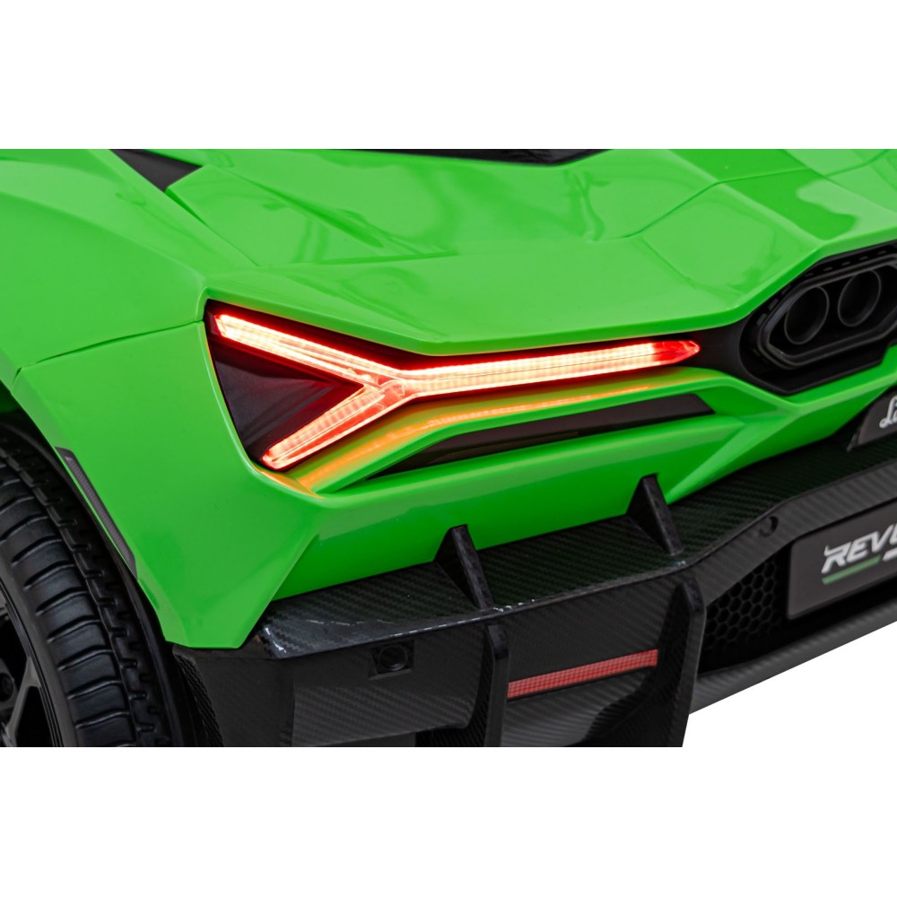 JOKO Elektrické autíčko Lamborghini Revuelto XL 4x4 24V, Dvojmiestne Kožené sedadlo, Penové kolesá, FM rádio, Nosnosť 60kg, zele