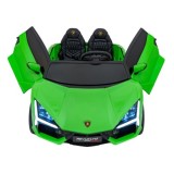 JOKO Elektrické autíčko Lamborghini Revuelto XL 4x4 24V, Dvojmiestne Kožené sedadlo, Penové kolesá, FM rádio, Nosnosť 60kg, zele