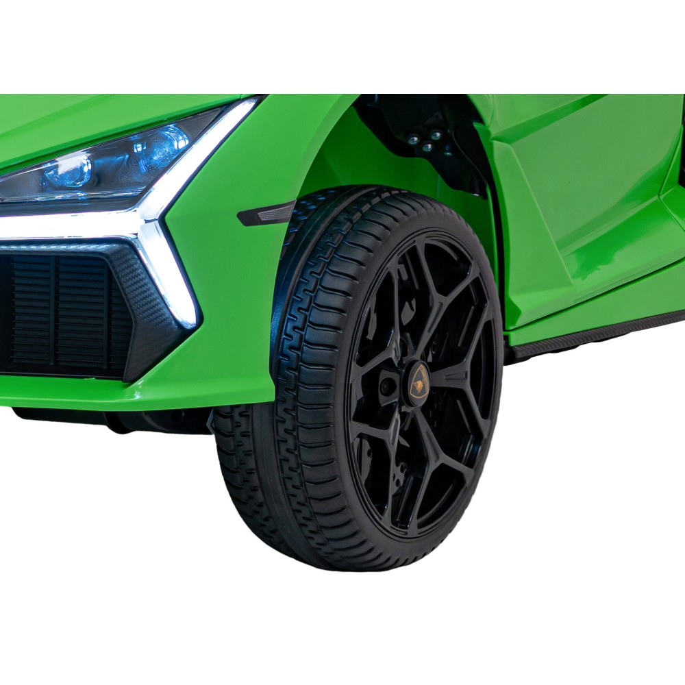 JOKO Elektrické autíčko Lamborghini Revuelto XL 4x4 24V, Dvojmiestne Kožené sedadlo, Penové kolesá, FM rádio, Nosnosť 60kg, zele