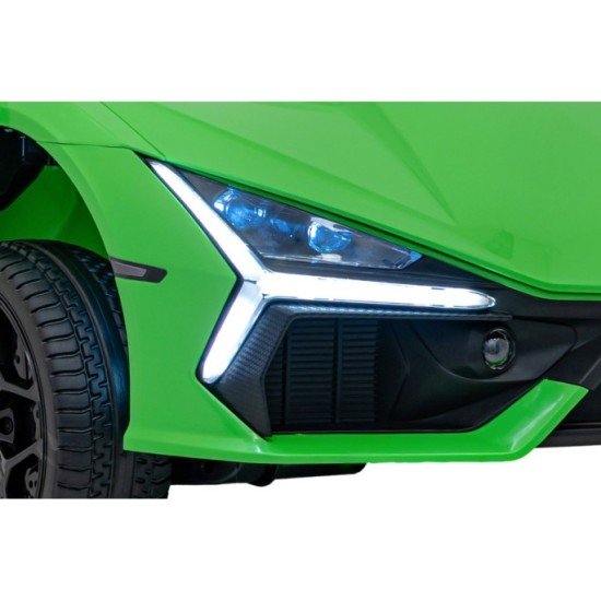 JOKO Elektrické autíčko Lamborghini Revuelto XL 4x4 24V, Dvojmiestne Kožené sedadlo, Penové kolesá, FM rádio, Nosnosť 60kg, zele