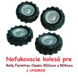 Rolly Toys - vzduchové pneumatiky, nafukovacie kolesá s puklicami pre rollyFarmtrac a UNIMOG