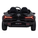 JOKO Elektrické autíčko Lamborghini Revuelto XL 4x4 24V, Dvojmiestne Kožené sedadlo, Penové kolesá, FM rádio, Nosnosť 60kg, čier