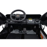 JOKO Elektrické autíčko Lamborghini Revuelto XL 4x4 24V, Dvojmiestne Kožené sedadlo, Penové kolesá, FM rádio, Nosnosť 60kg, čier