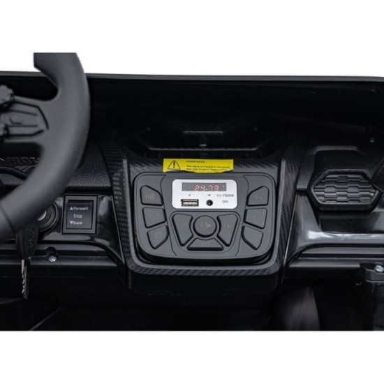 JOKO Elektrické autíčko Lamborghini Revuelto XL 4x4 24V, Dvojmiestne Kožené sedadlo, Penové kolesá, FM rádio, Nosnosť 60kg, čier
