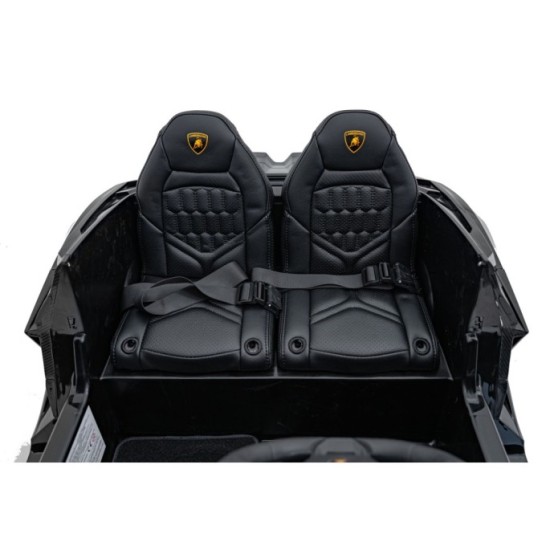 JOKO Elektrické autíčko Lamborghini Revuelto XL 4x4 24V, Dvojmiestne Kožené sedadlo, Penové kolesá, FM rádio, Nosnosť 60kg, čier