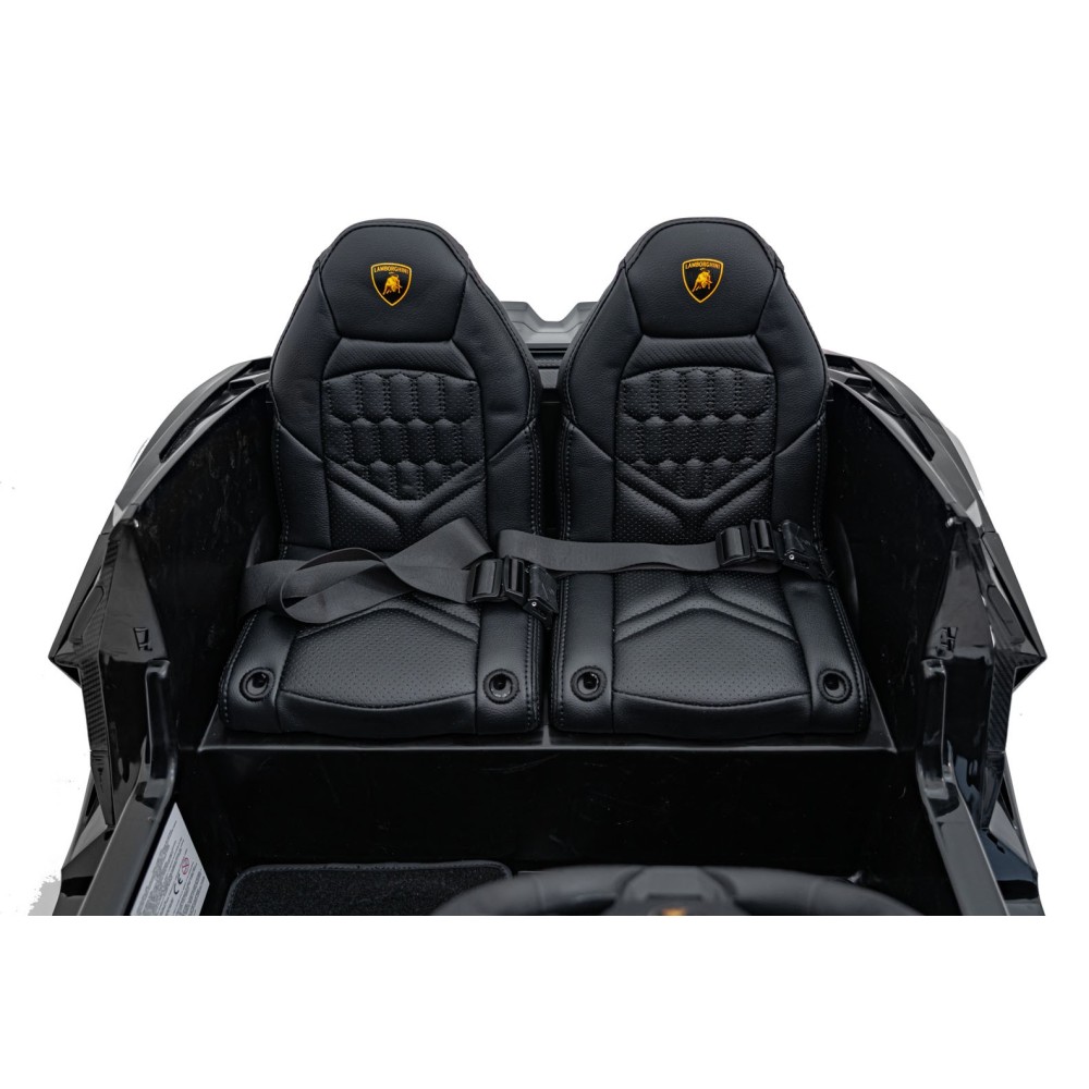 JOKO Elektrické autíčko Lamborghini Revuelto XL 4x4 24V, Dvojmiestne Kožené sedadlo, Penové kolesá, FM rádio, Nosnosť 60kg, čier