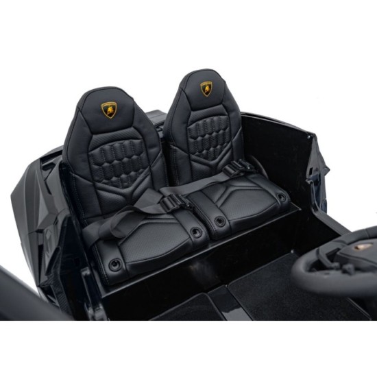 JOKO Elektrické autíčko Lamborghini Revuelto XL 4x4 24V, Dvojmiestne Kožené sedadlo, Penové kolesá, FM rádio, Nosnosť 60kg, čier