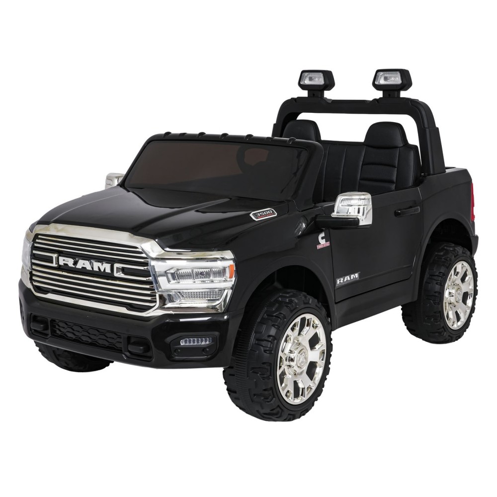 JOKO Elektrické atíčko RAM 3500 2x200W 24V, kožené sedadlo, nosnosť 50kg, penové kolesá, čierne