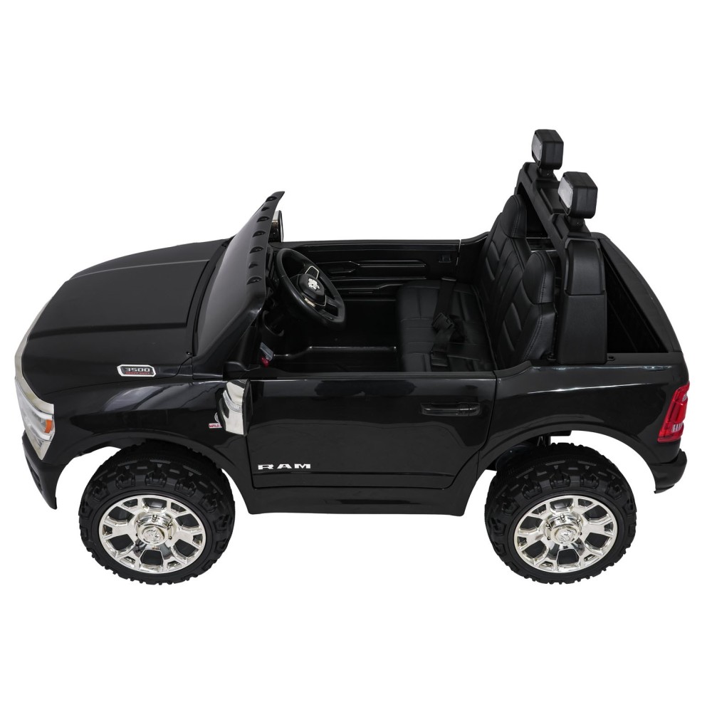 JOKO Elektrické atíčko RAM 3500 2x200W 24V, kožené sedadlo, nosnosť 50kg, penové kolesá, čierne