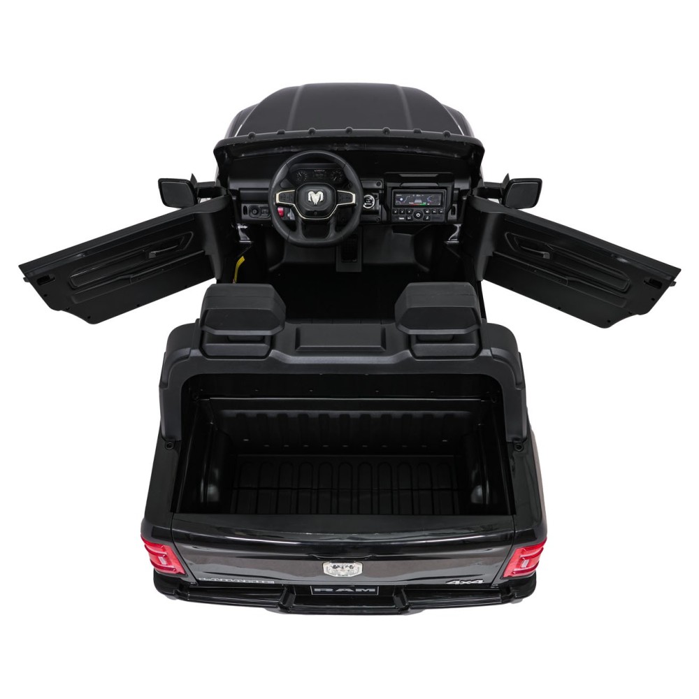 JOKO Elektrické atíčko RAM 3500 2x200W 24V, kožené sedadlo, nosnosť 50kg, penové kolesá, čierne