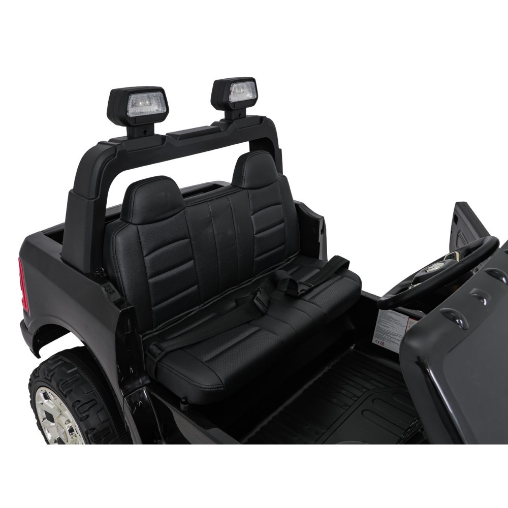 JOKO Elektrické atíčko RAM 3500 2x200W 24V, kožené sedadlo, nosnosť 50kg, penové kolesá, čierne