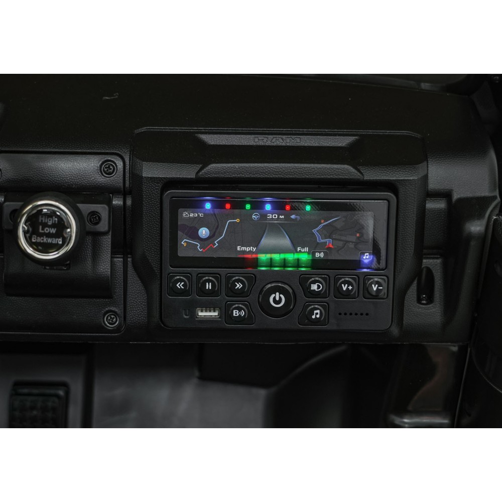 JOKO Elektrické atíčko RAM 3500 2x200W 24V, kožené sedadlo, nosnosť 50kg, penové kolesá, čierne