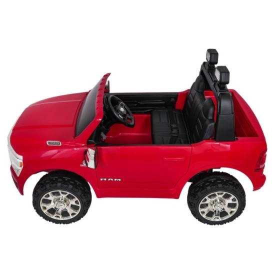 JOKO Elektrické atíčko RAM 3500 2x200W 24V, kožené sedadlo, nosnosť 50kg, penové kolesá, červené