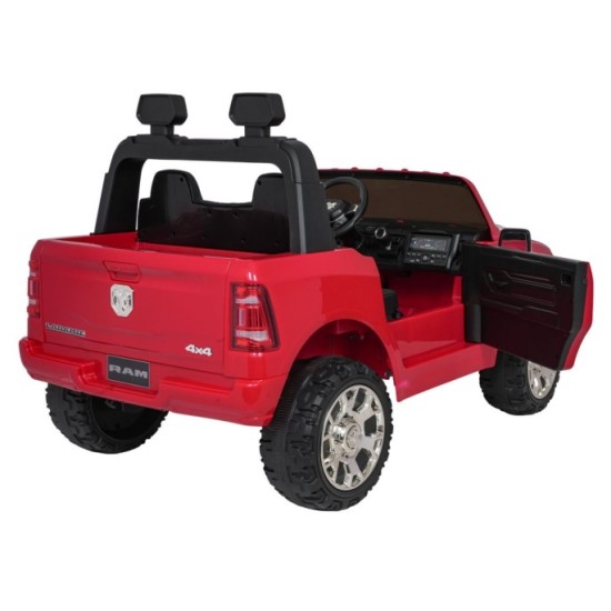 JOKO Elektrické atíčko RAM 3500 2x200W 24V, kožené sedadlo, nosnosť 50kg, penové kolesá, červené