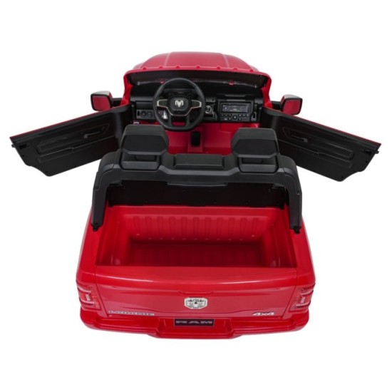 JOKO Elektrické atíčko RAM 3500 2x200W 24V, kožené sedadlo, nosnosť 50kg, penové kolesá, červené