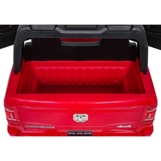 JOKO Elektrické atíčko RAM 3500 2x200W 24V, kožené sedadlo, nosnosť 50kg, penové kolesá, červené
