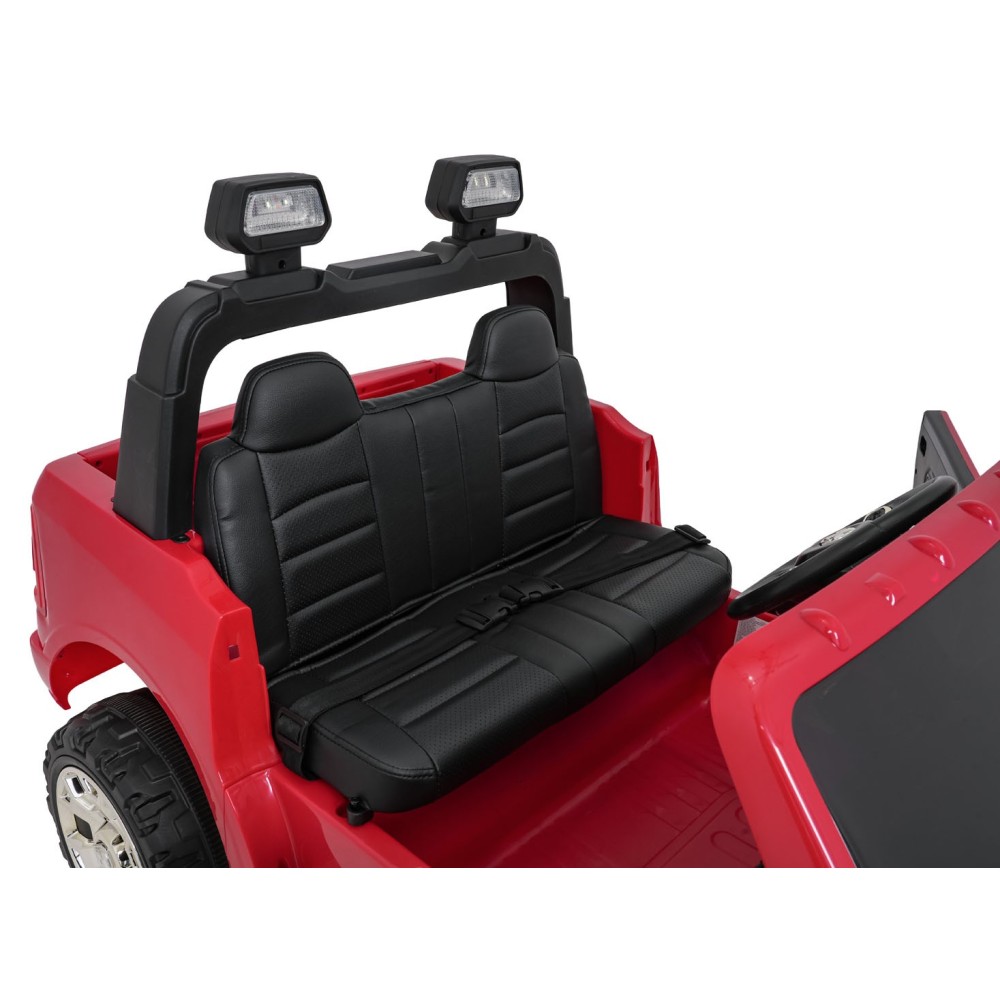 JOKO Elektrické atíčko RAM 3500 2x200W 24V, kožené sedadlo, nosnosť 50kg, penové kolesá, červené