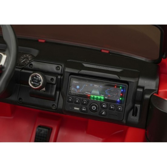 JOKO Elektrické atíčko RAM 3500 2x200W 24V, kožené sedadlo, nosnosť 50kg, penové kolesá, červené