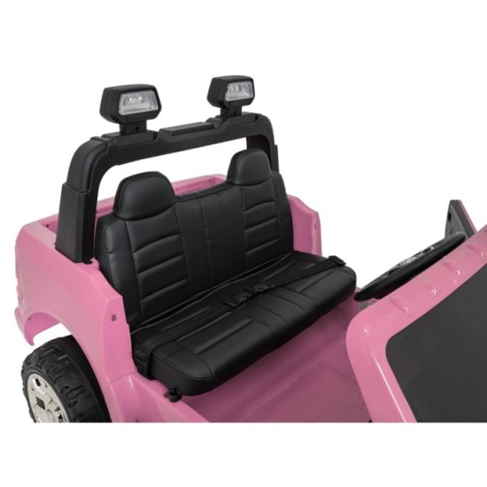 JOKO Elektrické atíčko RAM 3500 2x200W 24V, kožené sedadlo, nosnosť 50kg, penové kolesá, ružové