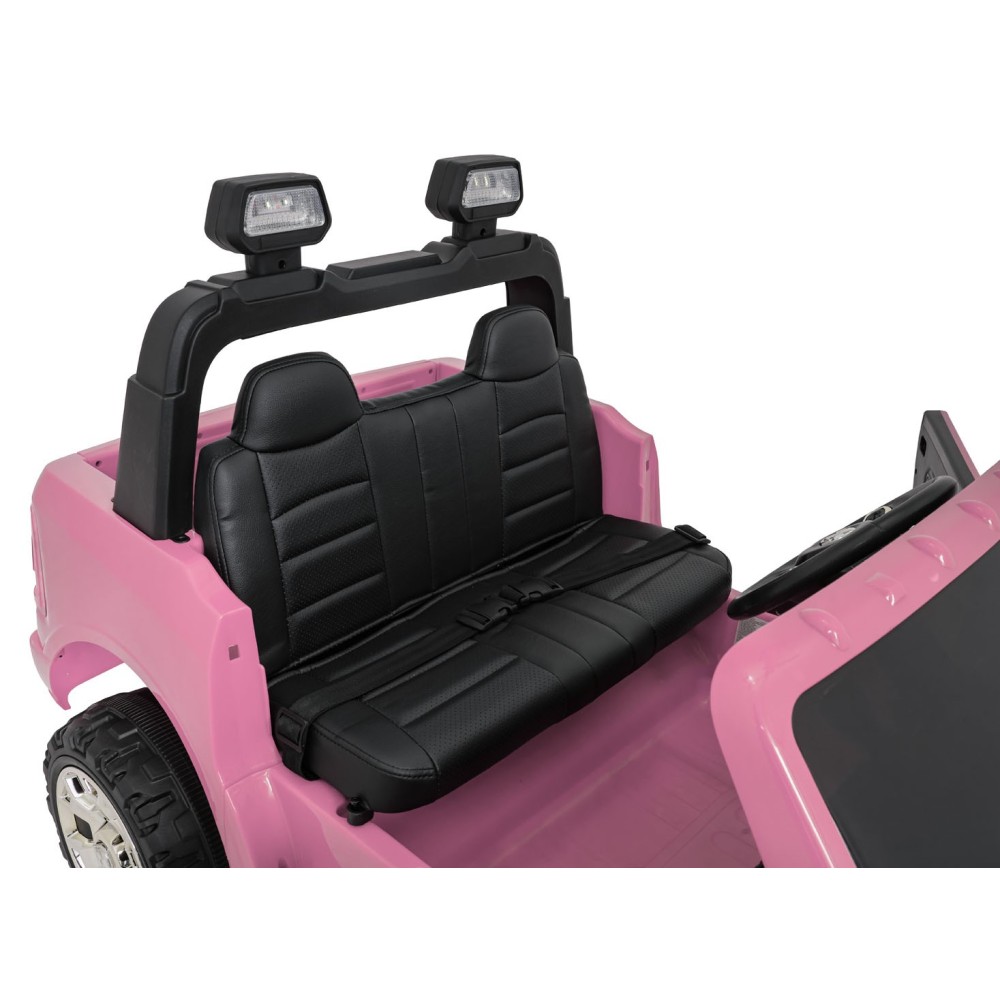 JOKO Elektrické atíčko RAM 3500 2x200W 24V, kožené sedadlo, nosnosť 50kg, penové kolesá, ružové
