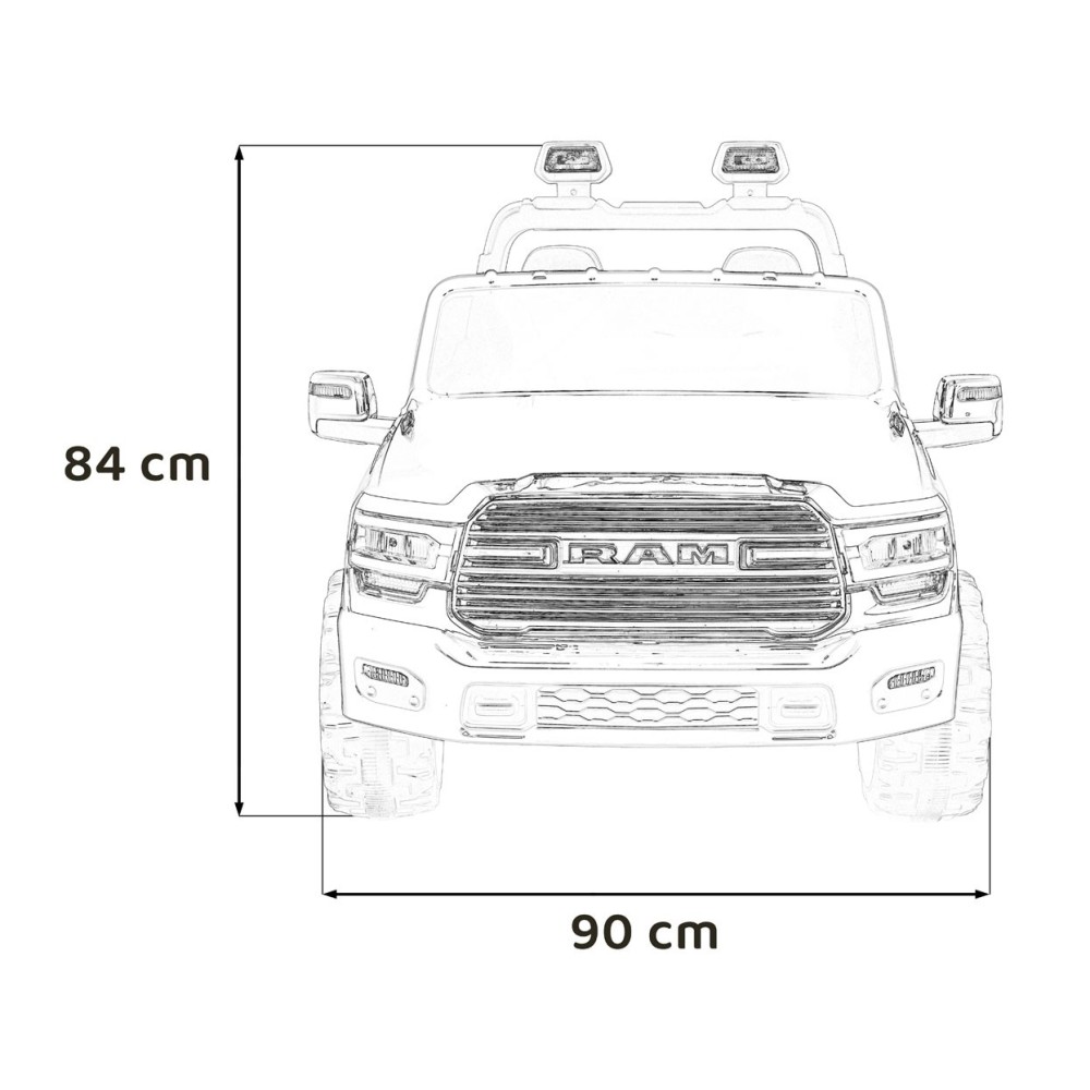 JOKO Elektrické atíčko RAM 3500 2x200W 24V, kožené sedadlo, nosnosť 50kg, penové kolesá, biele