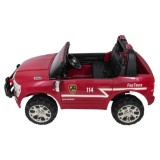 JOKO Elektrické atíčko RAM 3500 Hasičské Auto 2x200W 24V, kožené sedadlo, penové kolesá, červené