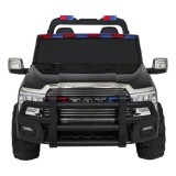 JOKO Elektrické atíčko RAM 3500 Policajné auto 2x200W 24V, kožené sedadlo, nosnosť 50kg, majáky, penové kolesá, čierne