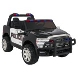 JOKO Elektrické atíčko RAM 3500 Policajné auto 2x200W 24V, kožené sedadlo, nosnosť 50kg, majáky, penové kolesá, čierne