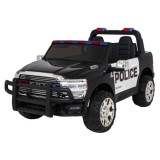JOKO Elektrické atíčko RAM 3500 Policajné auto 2x200W 24V, kožené sedadlo, nosnosť 50kg, majáky, penové kolesá, čierne