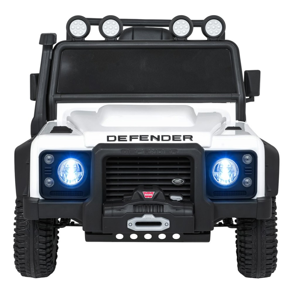 JOKO Elektrické autičko Land Rover Defender 110 SVX Concept 2x100W 24V, penové kolesá, kožené sedadlo, biele