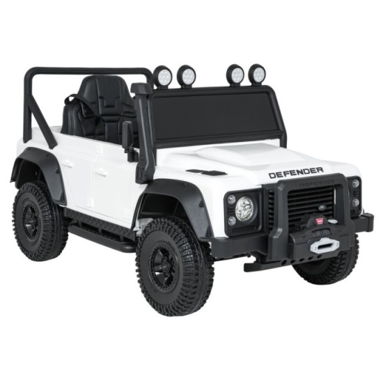 JOKO Elektrické autičko Land Rover Defender 110 SVX Concept 2x100W 24V, penové kolesá, kožené sedadlo, biele