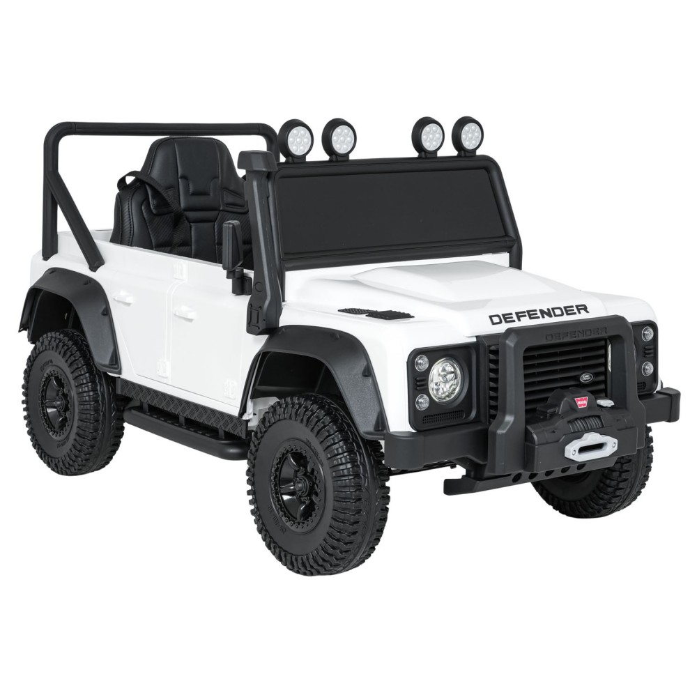 JOKO Elektrické autičko Land Rover Defender 110 SVX Concept 2x100W 24V, penové kolesá, kožené sedadlo, biele