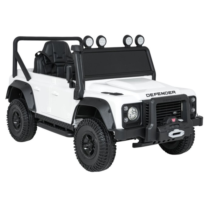 JOKO Elektrické autičko Land Rover Defender 110 SVX Concept 2x100W 24V, penové kolesá, kožené sedadlo, biele