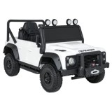 JOKO Elektrické autičko Land Rover Defender 110 SVX Concept 2x100W 24V, penové kolesá, kožené sedadlo, biele