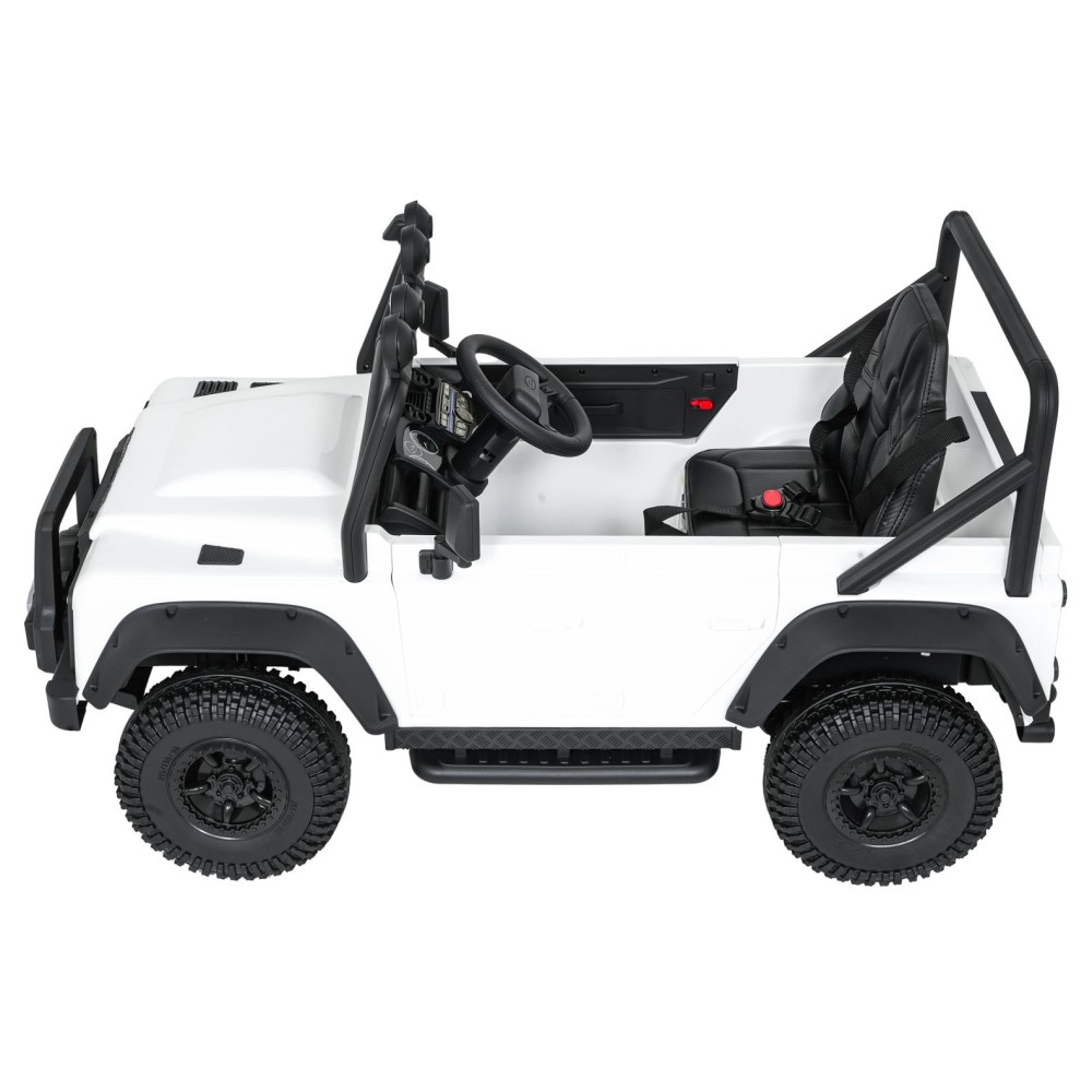 JOKO Elektrické autičko Land Rover Defender 110 SVX Concept 2x100W 24V, penové kolesá, kožené sedadlo, biele