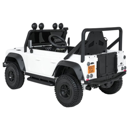 JOKO Elektrické autičko Land Rover Defender 110 SVX Concept 2x100W 24V, penové kolesá, kožené sedadlo, biele