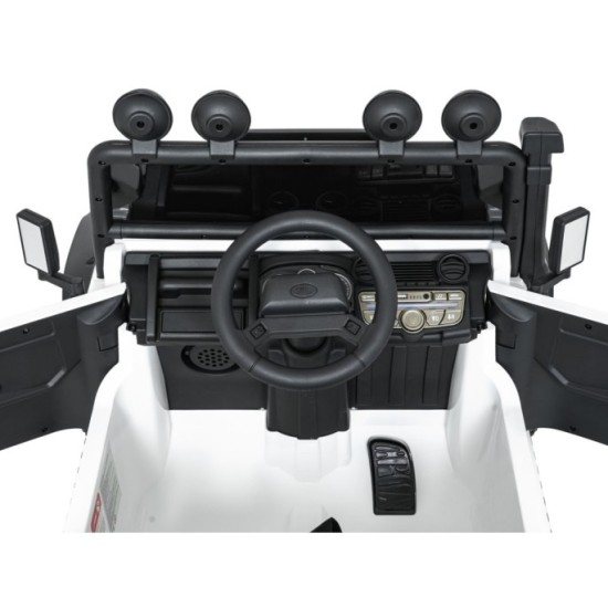 JOKO Elektrické autičko Land Rover Defender 110 SVX Concept 2x100W 24V, penové kolesá, kožené sedadlo, biele