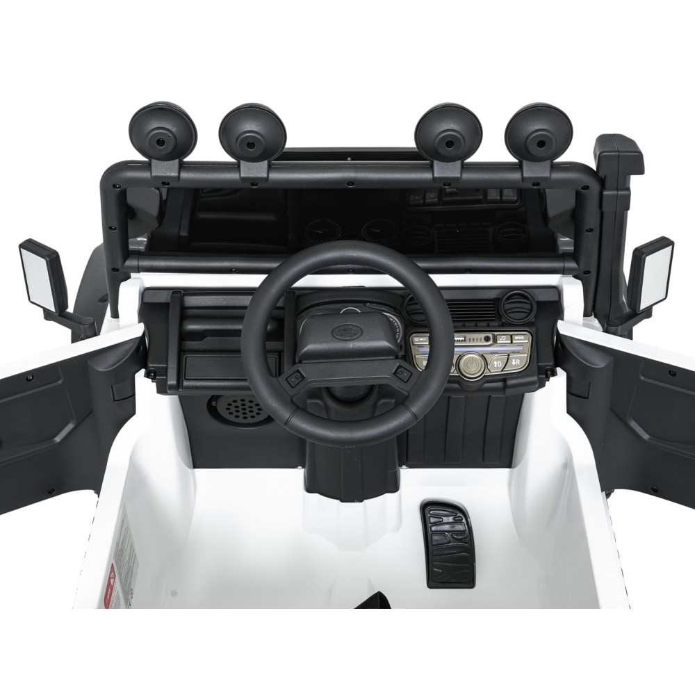 JOKO Elektrické autičko Land Rover Defender 110 SVX Concept 2x100W 24V, penové kolesá, kožené sedadlo, biele