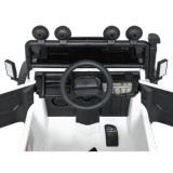 JOKO Elektrické autičko Land Rover Defender 110 SVX Concept 2x100W 24V, penové kolesá, kožené sedadlo, biele